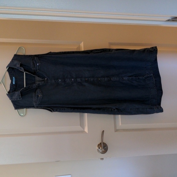 J McLaughlin Chambray Jean Sleeveless Dress - Picture 1 of 6